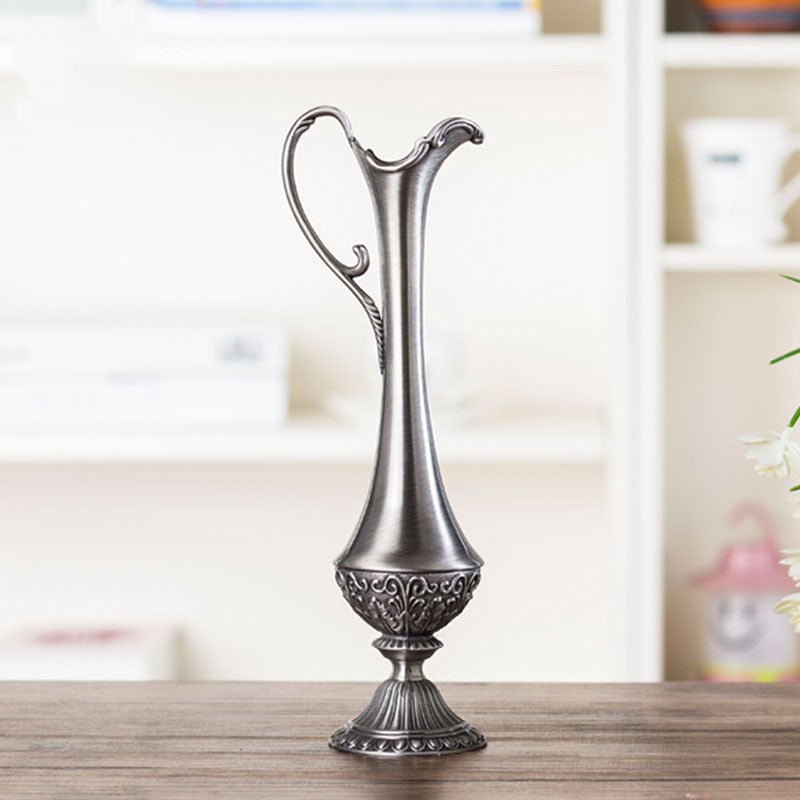 Zinc Alloy Decorative Flower Vase for Home Decor