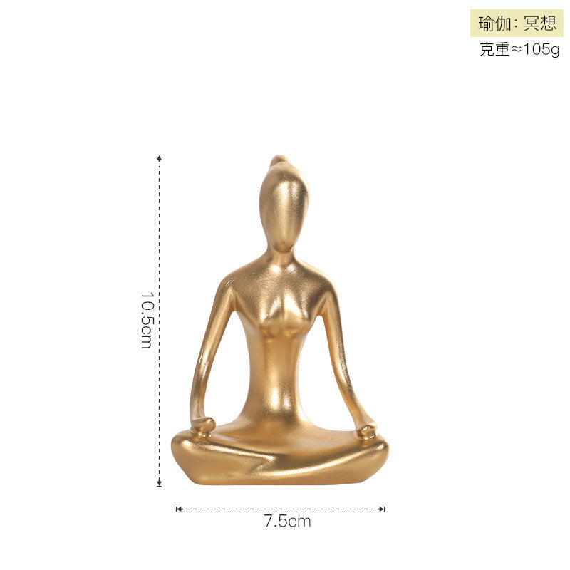 Nordic Minimalist Yoga Girl Decor for Modern Home