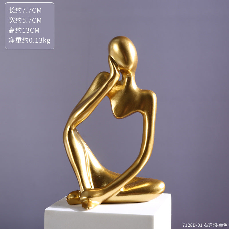 Creative Resin Figurine Abstract Art for Home Decor