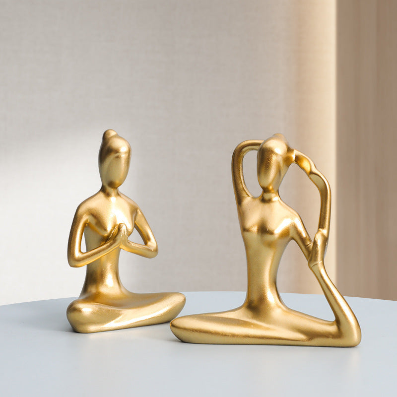 Nordic Minimalist Yoga Girl Decor for Modern Home