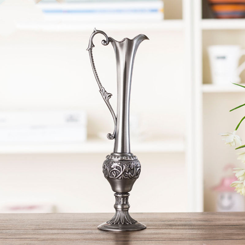 Zinc Alloy Decorative Flower Vase for Home Decor