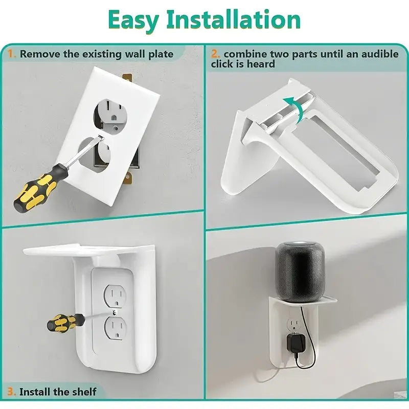 Outlet Shelf for Google Home - Space-Saving Wall Holder