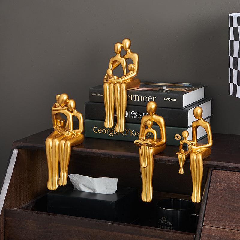 Original Resin Desk Shelf Abstract Decor for Home Office