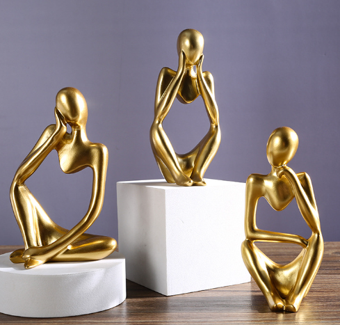 Creative Resin Figurine Abstract Art for Home Decor