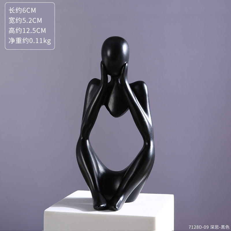 Creative Resin Figurine Abstract Art for Home Decor