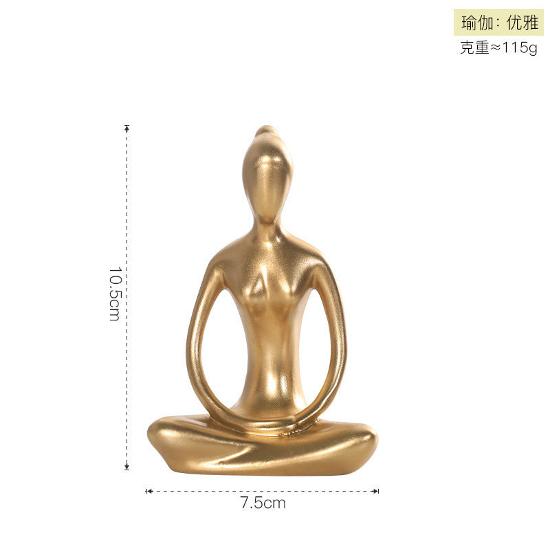 Nordic Minimalist Yoga Girl Decor for Modern Home