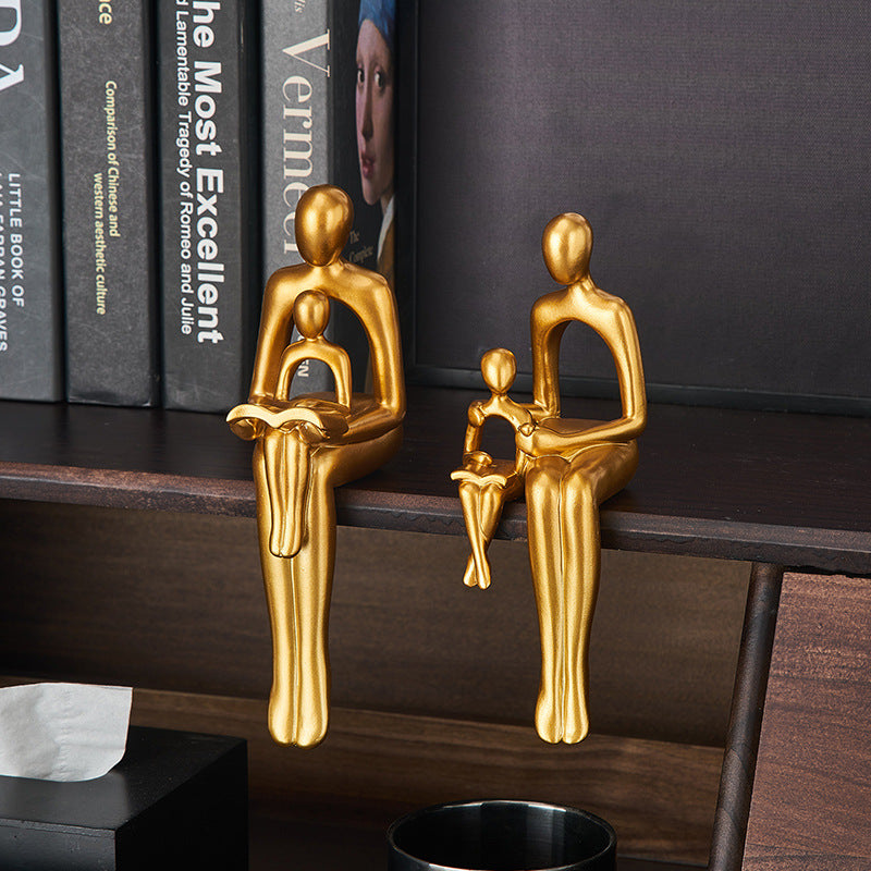 Original Resin Desk Shelf Abstract Decor for Home Office