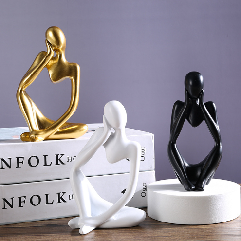 Creative Resin Figurine Abstract Art for Home Decor