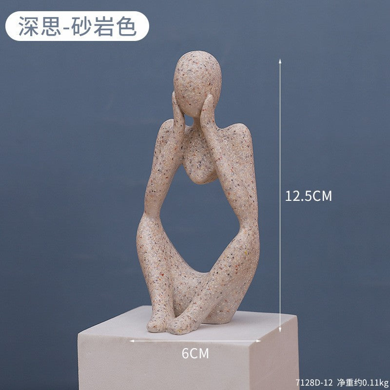 Creative Resin Figurine Abstract Art for Home Decor