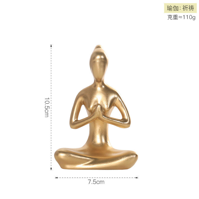 Nordic Minimalist Yoga Girl Decor for Modern Home