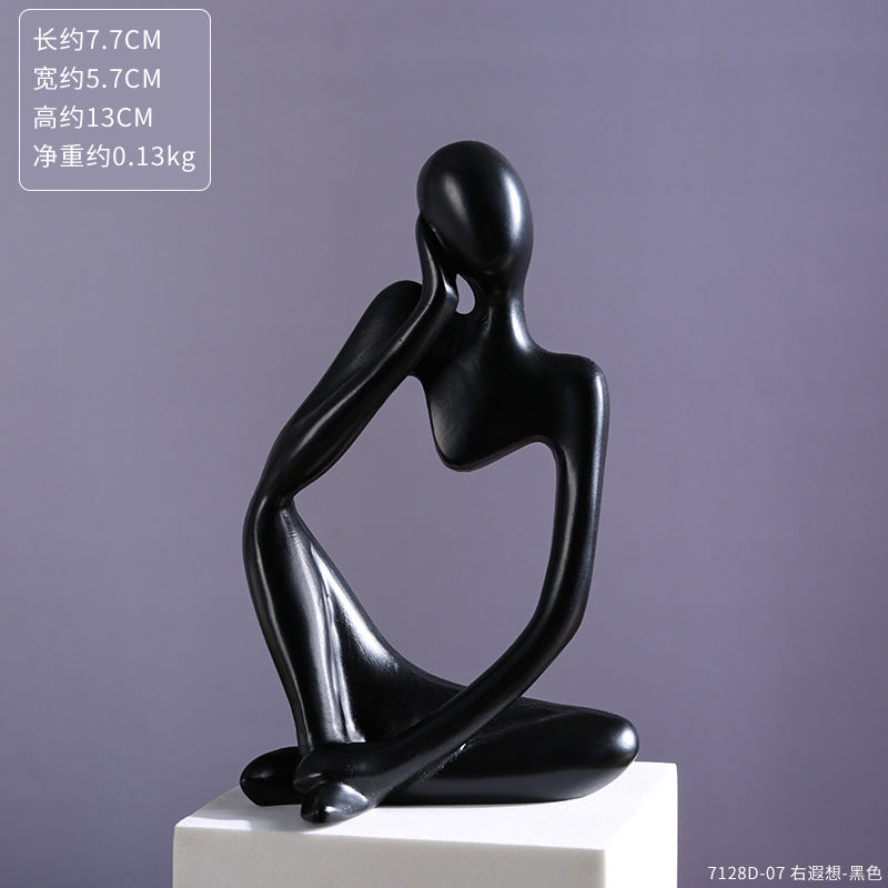 Creative Resin Figurine Abstract Art for Home Decor