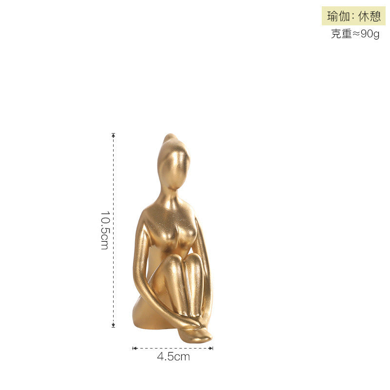 Nordic Minimalist Yoga Girl Decor for Modern Home