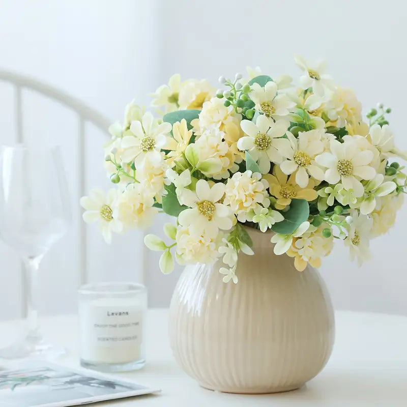 Artificial Small Hydrangea Daisy Bunch for Home Decor