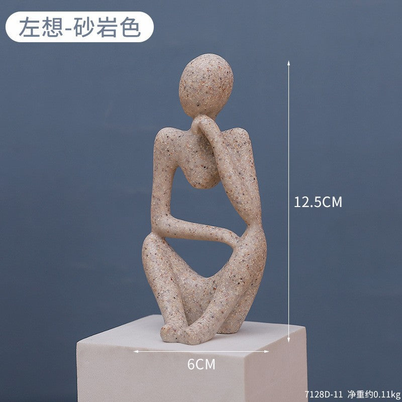 Creative Resin Figurine Abstract Art for Home Decor