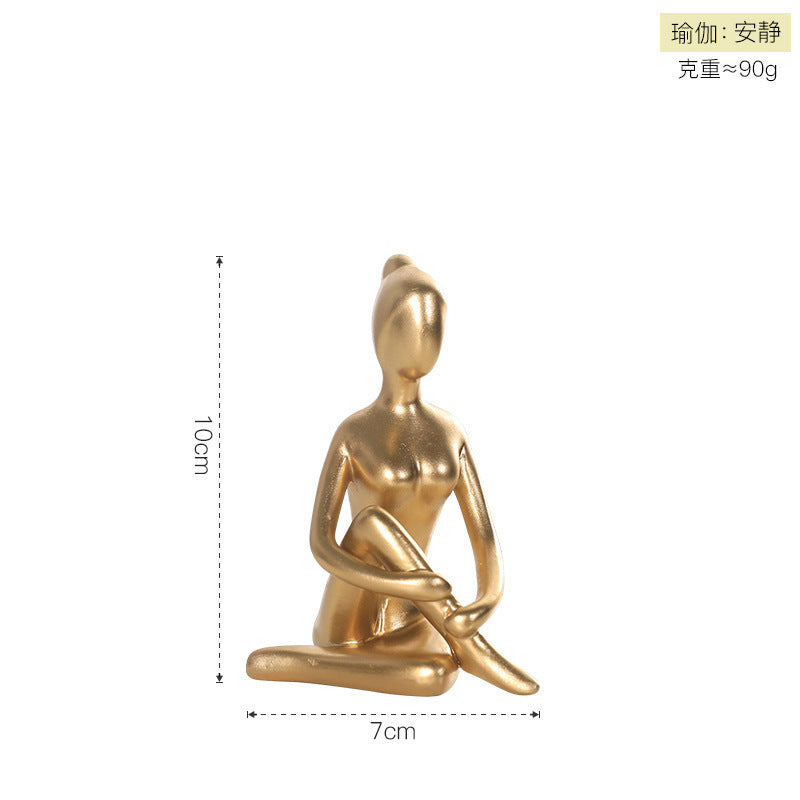 Nordic Minimalist Yoga Girl Decor for Modern Home