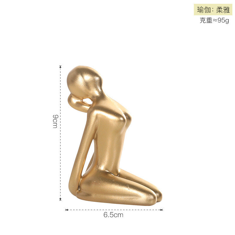 Nordic Minimalist Yoga Girl Decor for Modern Home