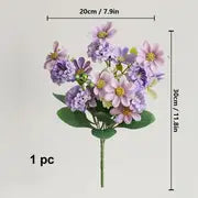 Artificial Small Hydrangea Daisy Bunch for Home Decor