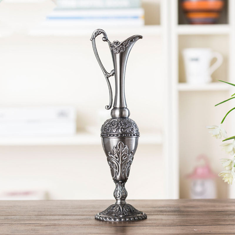 Zinc Alloy Decorative Flower Vase for Home Decor