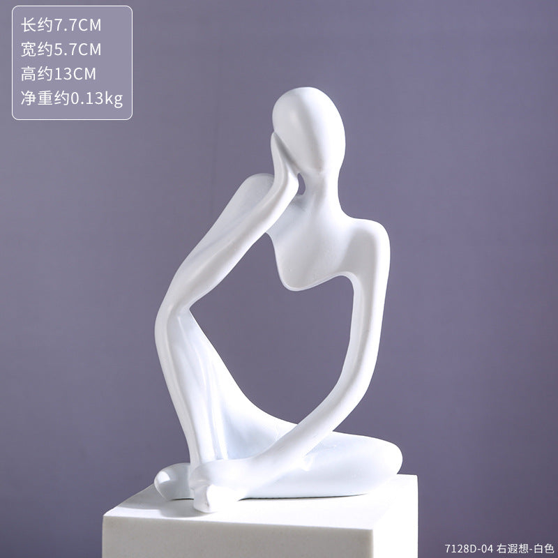 Creative Resin Figurine Abstract Art for Home Decor