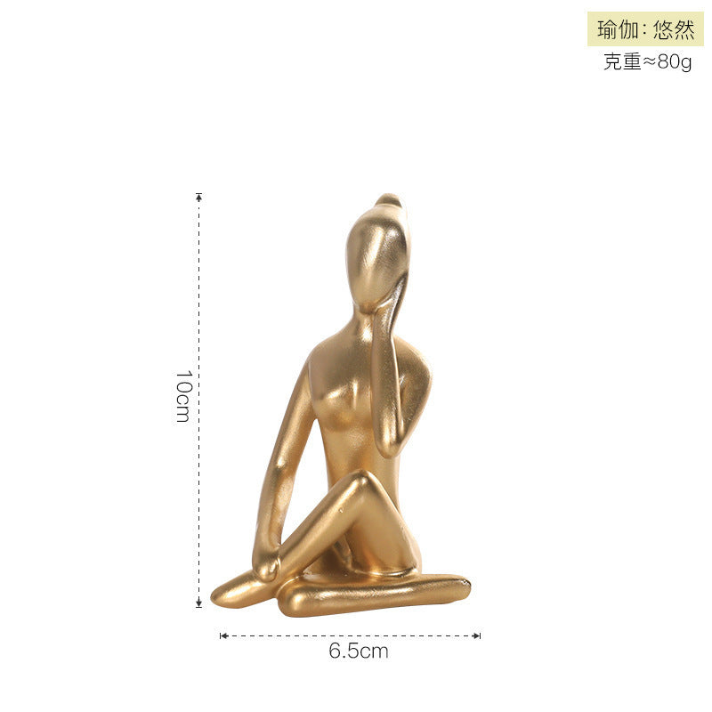 Nordic Minimalist Yoga Girl Decor for Modern Home