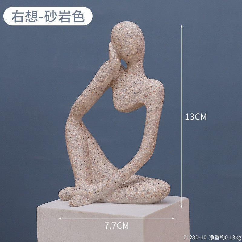 Creative Resin Figurine Abstract Art for Home Decor