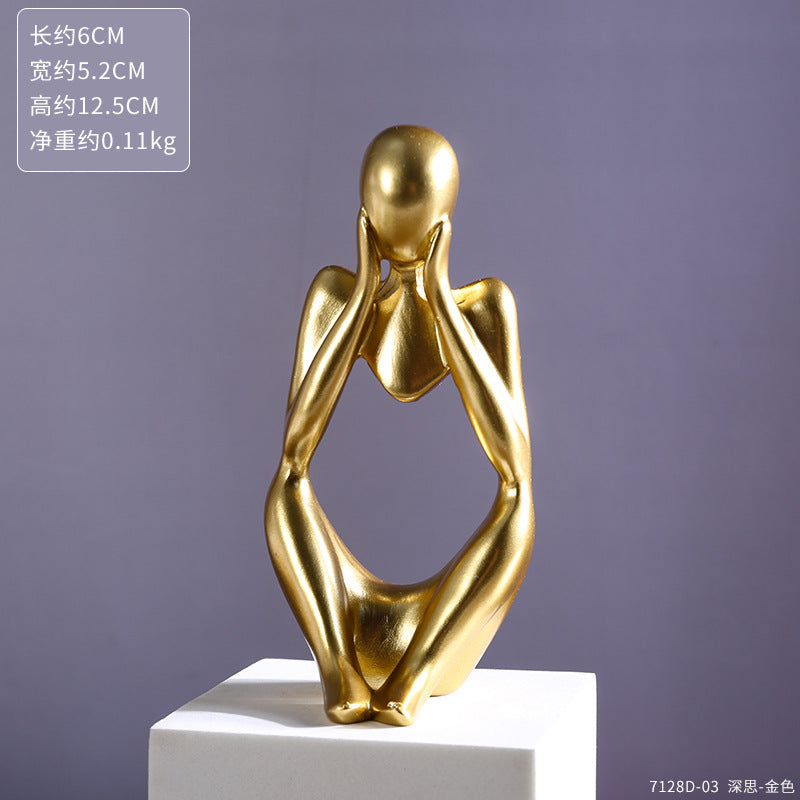 Creative Resin Figurine Abstract Art for Home Decor