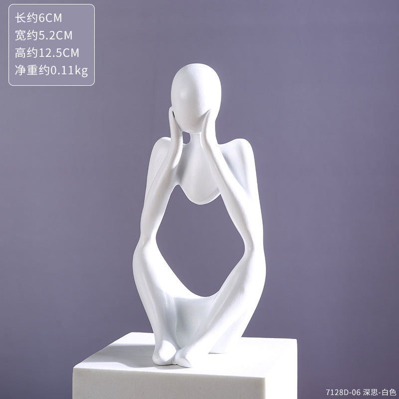 Creative Resin Figurine Abstract Art for Home Decor
